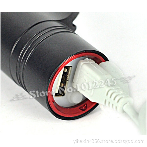 Rechargeable Flashlight With Headstrap Wristband for Camping Flashlight